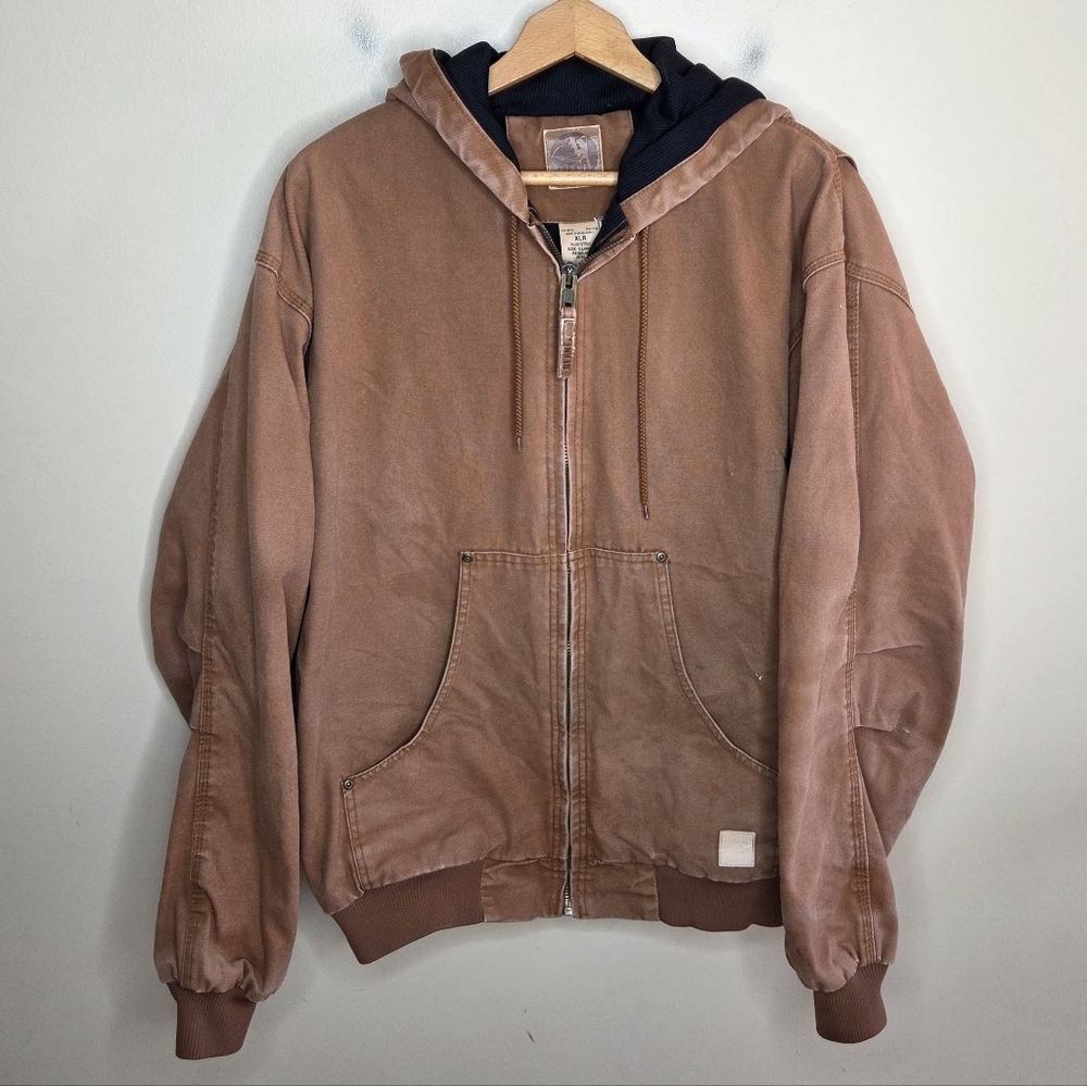 Berne Brown 100% Cotton Canvas Duck Heavy Work Jacket Coat Size XL Regular